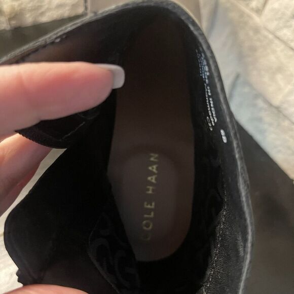 Cole Haan Holis Block Heel Leather Booties Size 6B Retail $140 - Picture 9 of 11